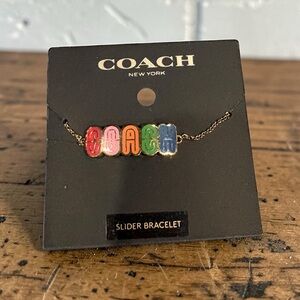 Coach Multicolor Slider Bracelet NWT